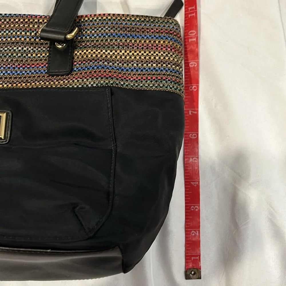 Calvin Klein Nylon purse with multi-colored band. - Picture 6 of 10